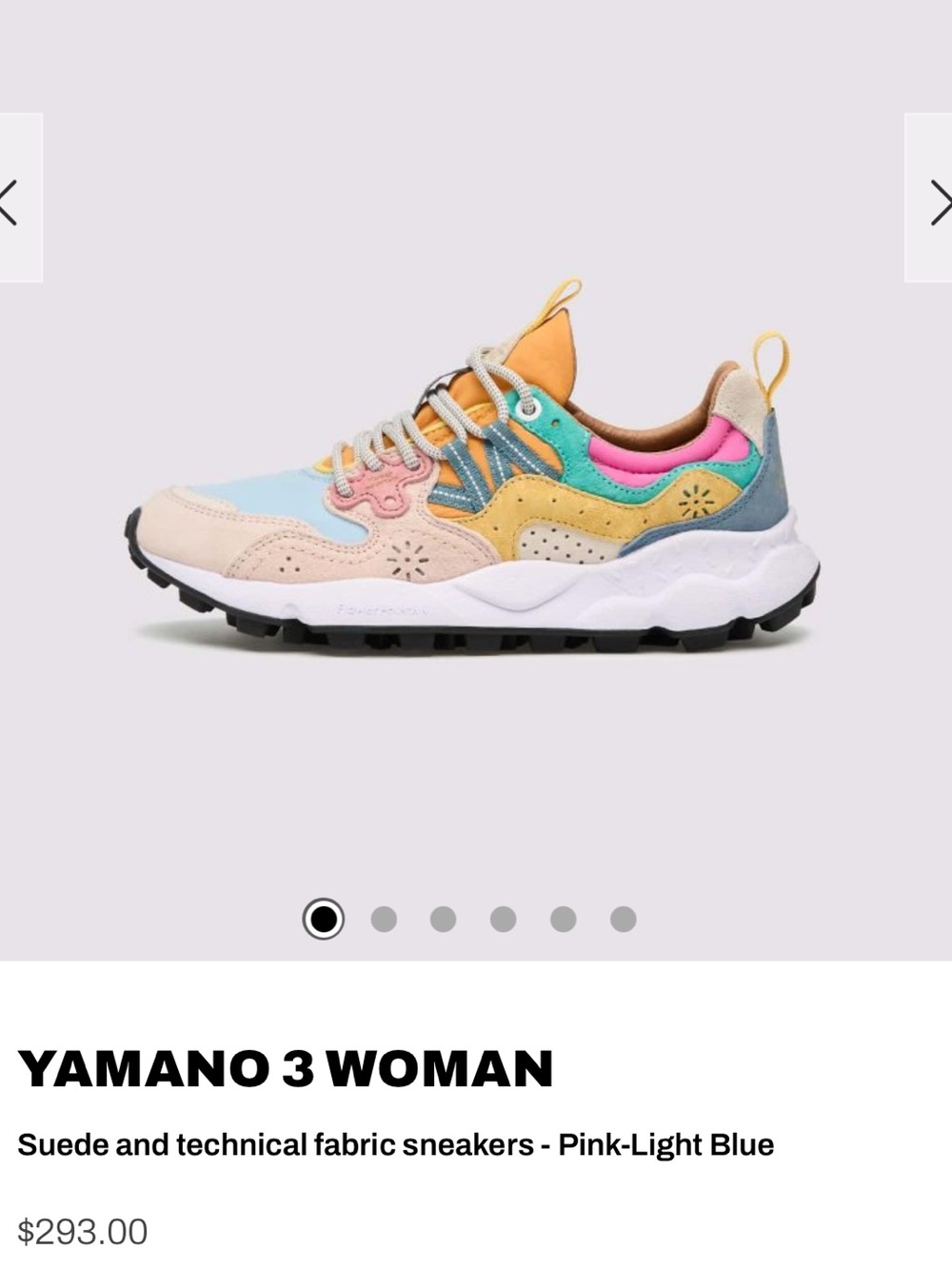 Flower MOUNTAIN
YAMANO 3 WOMAN
Suede  sneakers - Pink-Light Blue
$293 size US 7